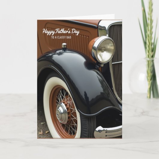 Elegant Auto Vaderdag Ontwerpkaart Kaart (Voorkant)