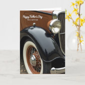 Elegant Auto Vaderdag Ontwerpkaart Kaart (Gele Bloem)