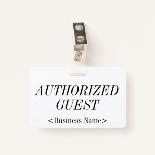 Elegant "AUTORISED GUEST"-badge Badge