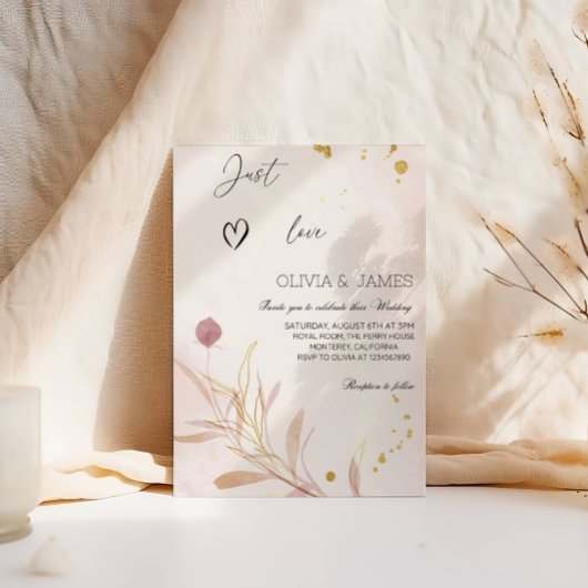 Elegant Autumn Botanical Luxury Wedding Party Kaart