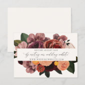 Elegant Autumn Calligraphy Wedding RSVP Online Informatiekaartje (Voorkant / Achterkant)
