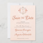 Elegant Autumn Engagement Announcement Save Date Save The Date (Voorkant)