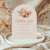 Elegant Autumn Fall In Love Bridal Shower Kaart