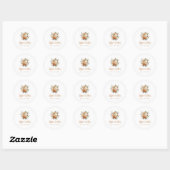 Elegant Autumn Floral Bouquet Wedding Ronde Sticker (Vel)
