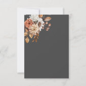 Elegant Autumn Floral RSVP Enclosure Kaart (Achterkant)