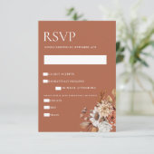 Elegant Autumn Floral RSVP Enclosure Kaart (Staand voorkant)