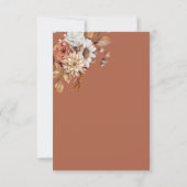 Elegant Autumn Floral RSVP Enclosure Kaart (Achterkant)
