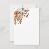 Elegant Autumn Floral RSVP Enclosure Kaart (Achterkant)
