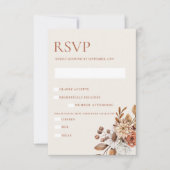 Elegant Autumn Floral RSVP Enclosure Kaart (Voorkant)