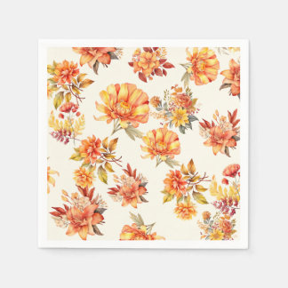 Elegant Autumn Floral Servet