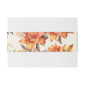 Elegant Autumn Floral Uitnodigingen Wikkel (Achterkant Voorbeeld)