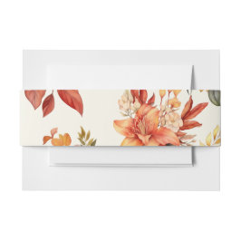 Elegant Autumn Floral Uitnodigingen Wikkel