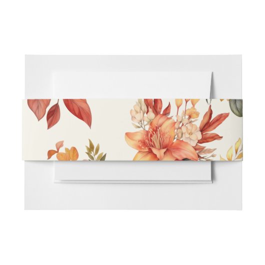 Elegant Autumn Floral Uitnodigingen Wikkel (Voorkant Voorbeeld)