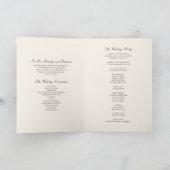 Elegant Autumn Floral Waterverf Wedding Ceremony Programma (Binnen)