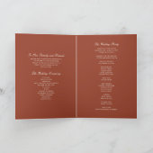 Elegant Autumn Floral Waterverf Wedding Ceremony Programma (Binnen)