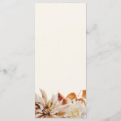 Elegant Autumn Floral Waterverf Wedding Menu Kaart (Achterkant)