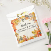 Elegant Autumn Floral Wedding  Bedankzakje (Gezegeld)