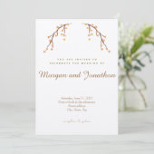 Elegant Autumn Floral Wedding Collectie Kaart (Staand voorkant)