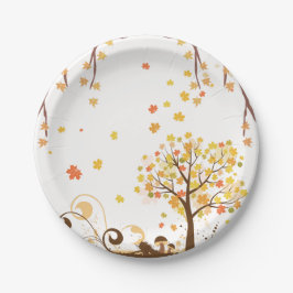 Elegant Autumn Floral Wedding Collectie Papieren Bordje