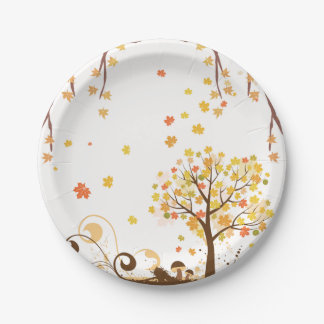 Elegant Autumn Floral Wedding Collectie Papieren Bordje