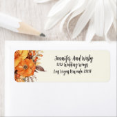 Elegant Autumn Floral Wedding Etiket (Insitu)