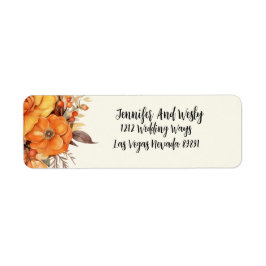 Elegant Autumn Floral Wedding  Etiket