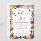 Elegant Autumn Floral Wedding Kaart (Voorkant)