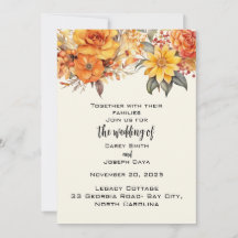 Elegant Autumn Floral Wedding