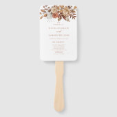 Elegant Autumn Floral Wedding Programme Handwaaier