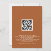 Elegant Autumn Florals QR Code Weddenschap Kaart (Achterkant)