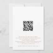 Elegant Autumn Florals QR Code Weddenschap Kaart (Achterkant)