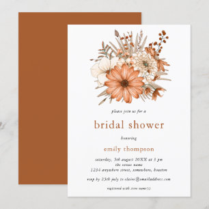 Elegant Autumn Florals Vrijgezellenfeest Kaart