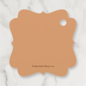 Elegant Autumn Flowers Baby shower Dank u Bedankjes Labels (Achterkant)