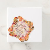 Elegant Autumn Flowers Baby shower Dank u Bedankjes Labels (In situ)