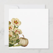 Elegant Autumn Flowers Herfst Pumpkin Thanksgiving Kaart (Achterkant)