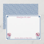 Elegant Autumn Flowers Orchids Roos Vrijgezellenfe Bedankkaart (Voorkant / Achterkant)