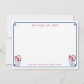 Elegant Autumn Flowers Orchids Roos Vrijgezellenfe Bedankkaart (Voorkant)