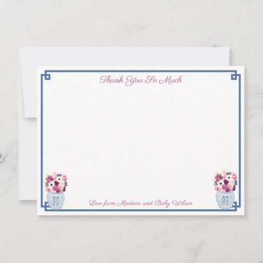 Elegant Autumn Flowers Orchids Roos Vrijgezellenfe Bedankkaart (Voorkant)