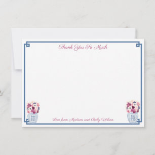 Elegant Autumn Flowers Orchids Roos Vrijgezellenfe Bedankkaart