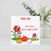 Elegant Autumn Foliage Fall Colors Pumpkin Bright Kaart (Staand voorkant)