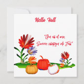 Elegant Autumn Foliage Fall Colors Pumpkin Bright Kaart (Voorkant)