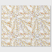 Elegant Autumn Foliage Pattern Personalized Cadeaupapier (Vlak)
