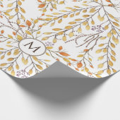 Elegant Autumn Foliage Pattern Personalized Cadeaupapier (Hoek)