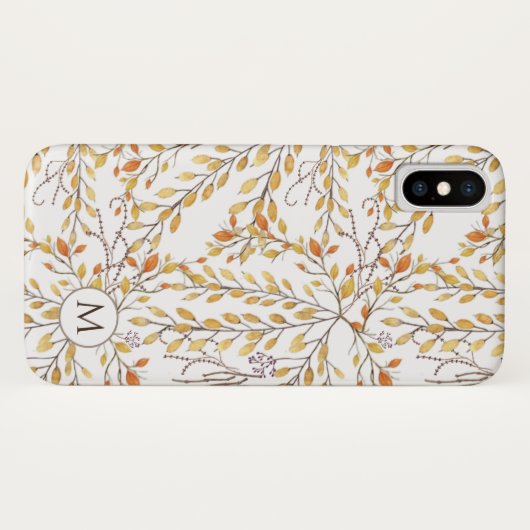 Elegant Autumn Foliage Pattern Personalized Case-Mate iPhone Case (Achterkant (horizontaal))