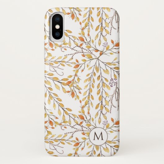 Elegant Autumn Foliage Pattern Personalized Case-Mate iPhone Case (Achterkant)