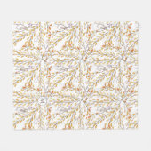 Elegant Autumn Foliage Pattern Personalized Fleece Deken (Voorkant (Horizontaal))