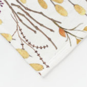 Elegant Autumn Foliage Pattern Personalized Fleece Deken (Hoek)