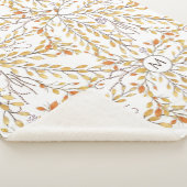 Elegant Autumn Foliage Pattern Personalized Sherpa Deken (3/4)