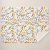Elegant Autumn Foliage Pattern Personalized Sherpa Deken (Voorkant (horizontaal))