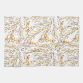 Elegant Autumn Foliage Pattern Personalized Theedoek (Horizontaal)
